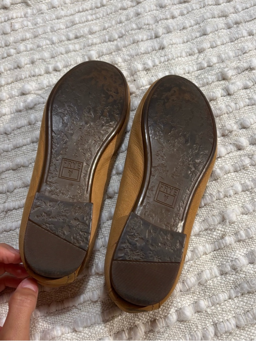Frye Women's Cognac Leather Ballet Flats - Picture 5 of 5